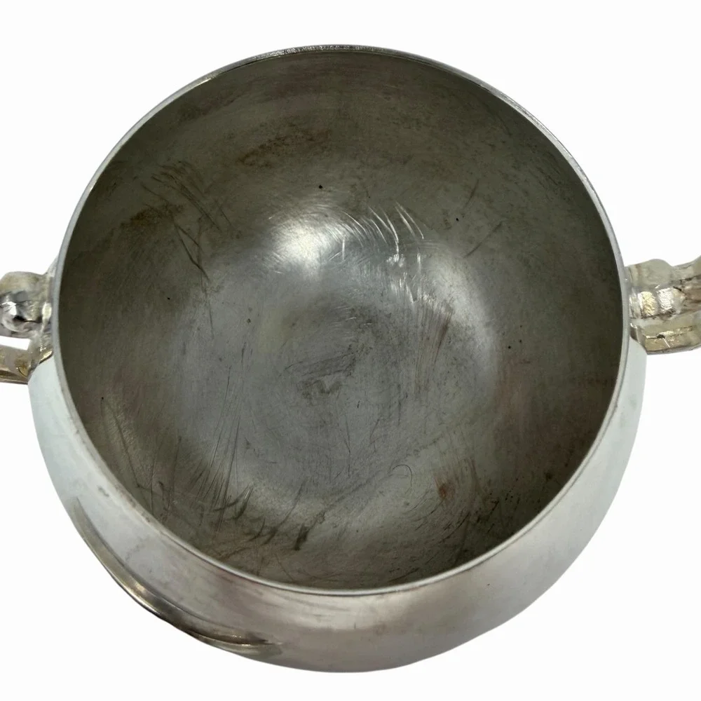 Vintage‎ Sheridan Sugar Bowl Silver on Copper